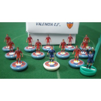 Subbuteo Andrew Table Soccer Valencia CF Away kit  2014-2015 on classic Hasbro Bases